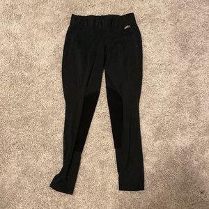 Black knee patch riding pants